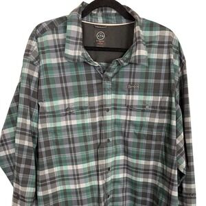 ATG Wrangler Plaid‎ Shirt All Terrain Gear Button Up Long Sleeve 3XLT